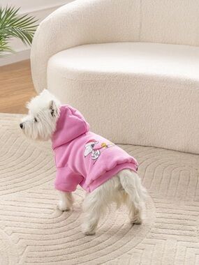 Berkshire Peanuts Size Small Snoopy & Woodstock Pink Dog Sweatshirt